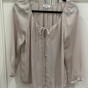 Babaton by Artizia Creamy Pink Silk Blouse